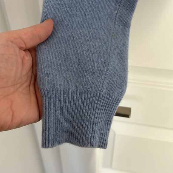 LIU-JO - sweater sequins iridescent blue angora blend vneck size XS - Picture 4 of 9